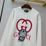 Gucci Women Doraemon x Gucci Cotton Sweatshirt Crewneck Oversized Fit-White – Bild 3