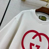 Gucci Women Doraemon x Gucci Cotton Sweatshirt Crewneck Oversized Fit-White