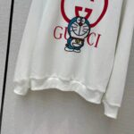 Gucci Women Doraemon x Gucci Cotton Sweatshirt Crewneck Oversized Fit-White – Bild 6