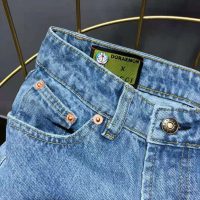 Gucci Women Doraemon x Gucci Eco Denim Pant Blue Organic Cotton