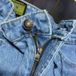 Gucci Women Doraemon x Gucci Eco Denim Pant Blue Organic Cotton - Image 7