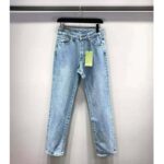 Gucci Women Doraemon x Gucci Eco Denim Pant Blue Organic Cotton - Image 2