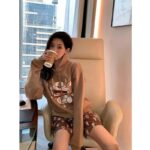 Gucci Women Doraemon x Gucci Hooded Sweatshirt Cotton Jersey Oversized Fit-Brown - Image 3