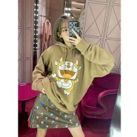 Gucci Women Doraemon x Gucci Hooded Sweatshirt Cotton Jersey Oversized Fit-Brown