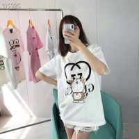 Gucci Women Doraemon x Gucci Oversize T-Shirt Ivory Cotton Jersey Crewneck