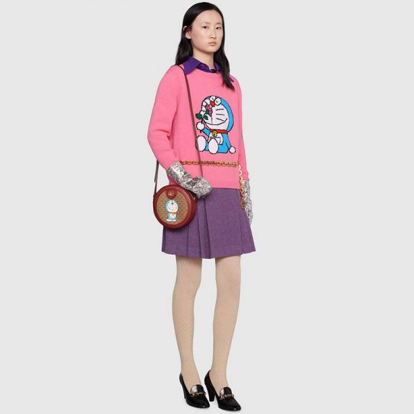 Gucci Women Doraemon x Gucci Wool Sweater Pink Wool Crewneck (1)