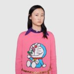 Gucci Women Doraemon x Gucci Wool Sweater Pink Wool Crewneck - Image 13