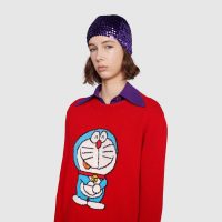 Gucci Women Doraemon x Gucci Wool Sweater Red Wool Crewneck