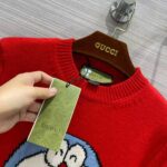 Gucci Men Doraemon x Gucci Wool Sweater Red Crewneck Label On the Back - Bild 8