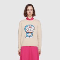 Gucci Women Doraemon x Gucci Wool Sweater White Crewneck