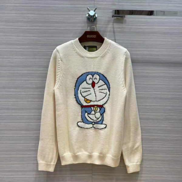 Gucci Women Doraemon x Gucci Wool Sweater White Crewneck (3)