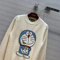 Gucci Women Doraemon x Gucci Wool Sweater White Crewneck