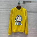 Gucci Women Doraemon x Gucci Wool Sweater Yellow Wool Crewneck - Imagen 2
