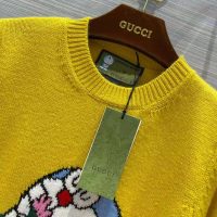 Gucci Women Doraemon x Gucci Wool Sweater Yellow Wool Crewneck