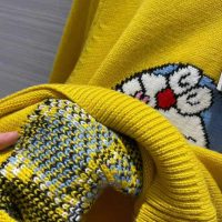 Gucci Women Doraemon x Gucci Wool Sweater Yellow Wool Crewneck