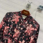 Gucci Women Floral Print Viscose Dress Black Viscose with Pink Floral Print - immagine 6