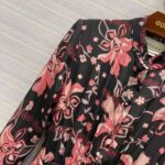 Gucci Women Floral Print Viscose Dress Black Viscose with Pink Floral Print - immagine 8