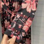 Gucci Women Floral Print Viscose Dress Black Viscose with Pink Floral Print - immagine 9