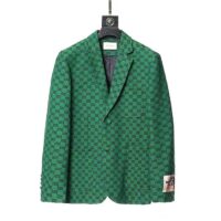 Gucci Women GG Canvas Jacket Green and Blue Organic GG Canvas Cotton (2)