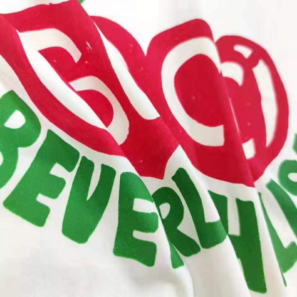 Gucci Women Gucci Beverly Hills Cherry Print T-Shirt Cotton Jersey Crewneck Short Sleeves (11)