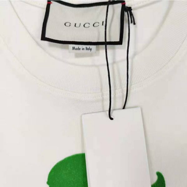 Gucci Women Gucci Beverly Hills Cherry Print T-Shirt Cotton Jersey Crewneck Short Sleeves (9)