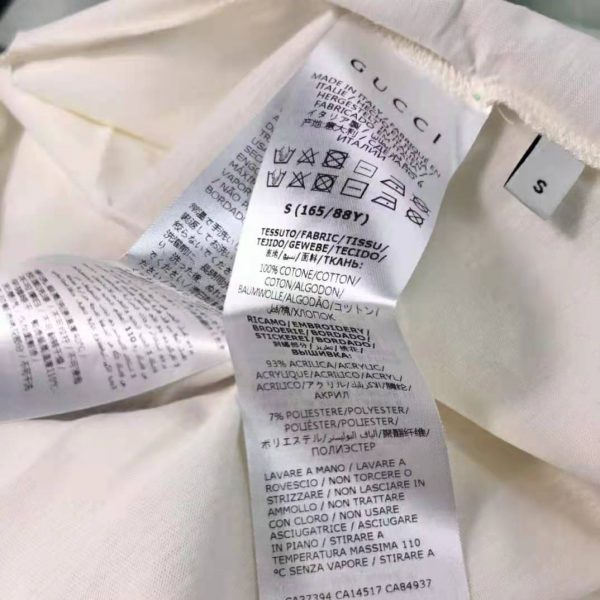 Gucci Women Gucci Cherry Print Cotton T-Shirt Jersey Crewneck Cropped Fit-White (11)