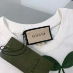 Gucci Women Gucci Cherry Print Cotton T-Shirt Jersey Crewneck Cropped Fit-White - Image 9