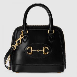 Gucci Women Gucci Horsebit 1955 Mini Top Handle Bag Leather-Black