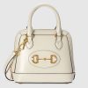 Gucci Women Gucci Horsebit 1955 Mini Top Handle Bag Leather-White