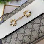 Gucci Women Gucci Horsebit 1955 Small Shoulder Bag Beige/Ebony GG Supreme Canvas Leather - Image 8