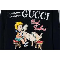 Gucci Women Gucci ‘Mad Cookies’ Print Sweatshirt Cotton Crewneck Slim Fit-Black