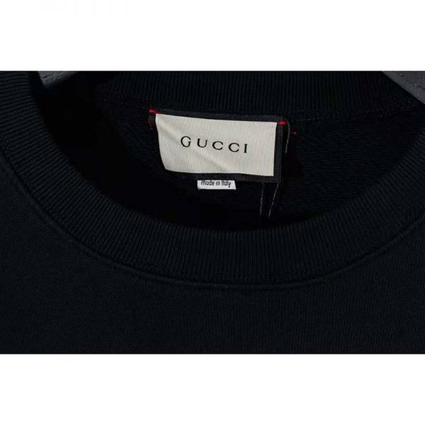 Gucci Women Gucci ‘Mad Cookies’ Print Sweatshirt Cotton Crewneck Slim Fit-Black (8)
