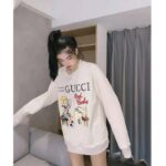 Gucci Women Gucci 'Mad Cookies' Print Sweatshirt Cotton Crewneck Slim Fit-White - Image 12