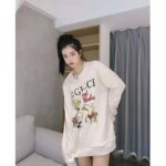 Gucci Women Gucci 'Mad Cookies' Print Sweatshirt Cotton Crewneck Slim Fit-White - Image 11