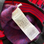 Gucci Women Houndstooth Wool Cropped Cardigan Crew Neck Red and Black - Imagen 9