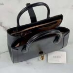 Gucci Women Jackie 1961 Medium Tote Bag Black Leather - Image 7