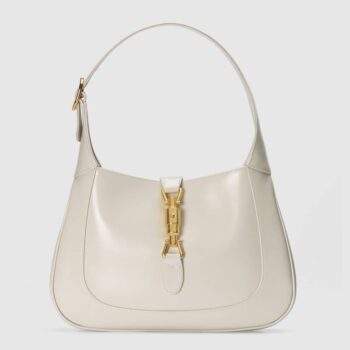 Gucci Women Jackie 1961 Small Shoulder Bag in Leather-White