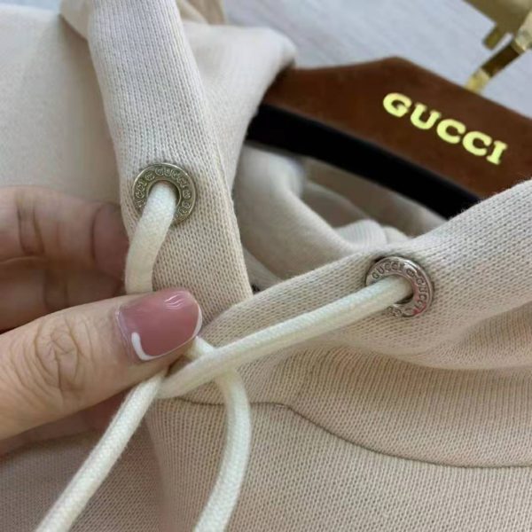 Gucci Women Ken Scott Print Cotton Hooded Sweatshirt Fixed Hood Oversize Fit Cotton (13)