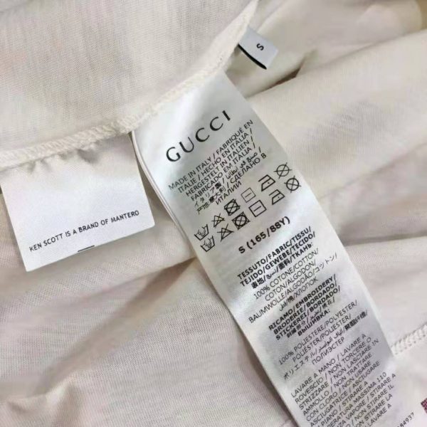 Gucci Women Ken Scott Print Cotton T-Shirt Crewneck Oversize Fit (12)