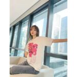 Gucci Women Ken Scott Print Cotton T-Shirt Crewneck Oversize Fit - Image 11