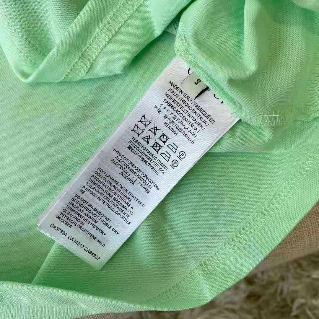 Gucci Men Ken Scott Print Cotton T-Shirt Purple Flower Crewneck Oversize Fit-Lime