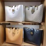 Gucci Women Medium Tote with Double G Black Leather - Image 11