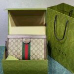 Gucci Women Ophidia GG Small Shoulder Bag Beige/Ebony GG Supreme Canvas - Image 2