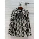 Gucci Women Optical Tweed Jacket Wool Black and Ivory Optical Tweed Point Collar - Image 2