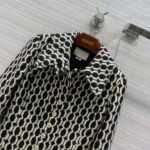 Gucci Women Optical Tweed Jacket Wool Black and Ivory Optical Tweed Point Collar - Image 5