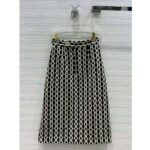 Gucci Women Optical Tweed Skirt Wool Black and Ivory Optical Tweed Unlined - Image 2