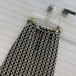 Gucci Women Optical Tweed Skirt Wool Black and Ivory Optical Tweed Unlined - Image 4