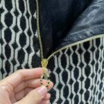 Gucci Women Optical Tweed Skirt Wool Black and Ivory Optical Tweed Unlined - Image 7