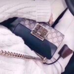 Gucci Women Padlock Small GG Shoulder Bag Beige/Ebony GG Supreme Canvas - Imagen 9