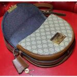 Gucci Women Padlock Small Shoulder Bag Beige and Ebony GG Supreme Canvas - Image 6